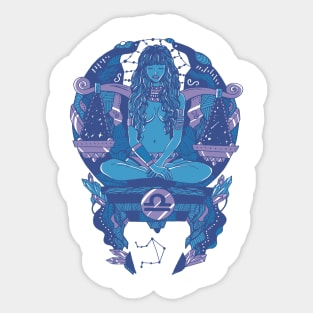 Mountain Blue Libra Beauty Sticker